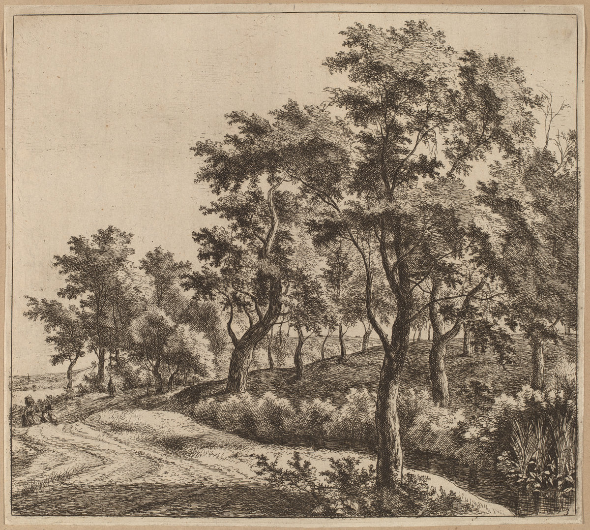 Landscape with a Stream by Jan Hackaert (Dutch, probably 1628 - probably 1699), 16X12"(A3)Poster Print