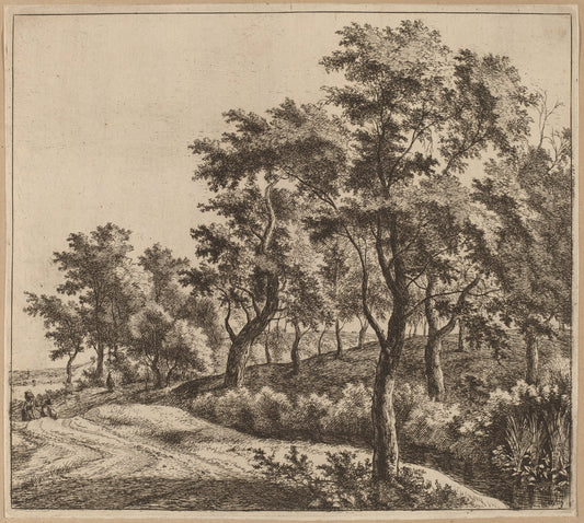 Landscape with a Stream by Jan Hackaert (Dutch, probably 1628 - probably 1699), 16X12"(A3)Poster Print