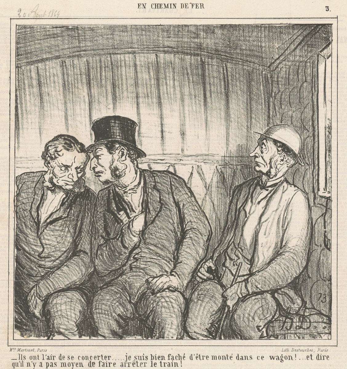 Ils on l'air de se concerter ... by Honoré Daumier (French, 1808 - 1879), 16X12"(A3)Poster Print
