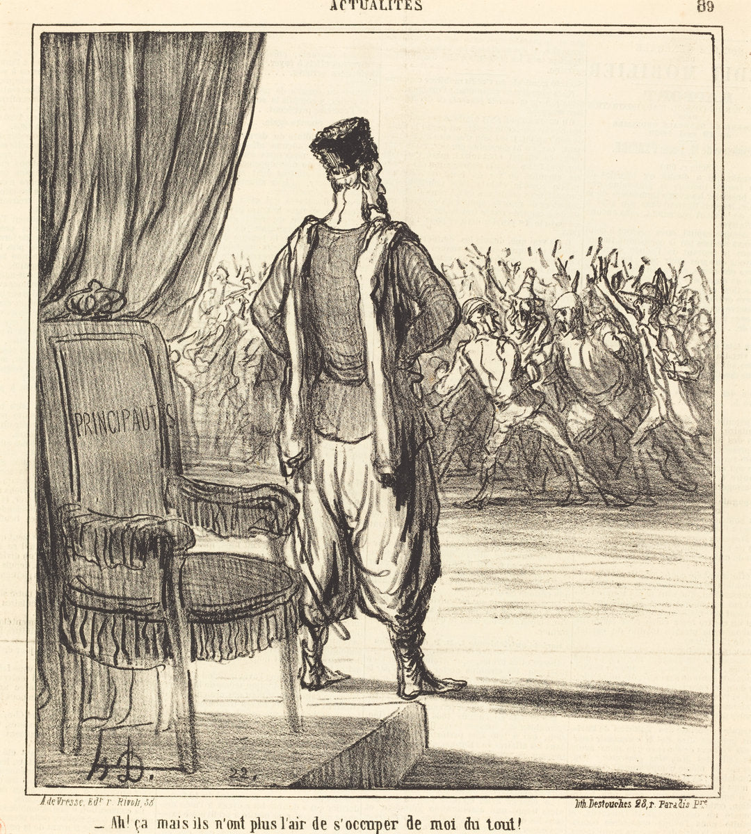 Ah! ça... ils n'ont plus l'air de s'occuper de moi by Honoré Daumier (French, 1808 - 1879), 16X12"(A3)Poster Print