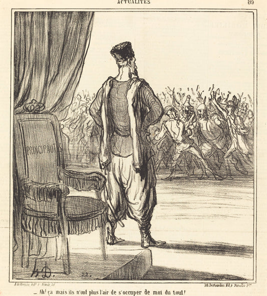 Ah! ça... ils n'ont plus l'air de s'occuper de moi by Honoré Daumier (French, 1808 - 1879), 16X12"(A3)Poster Print