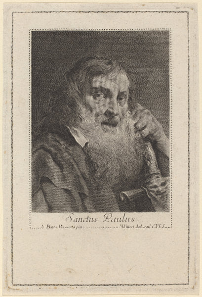 Sanctus Paulus by Marco Alvise Pitteri after Giovanni Battista Piazzetta (Italian, 1702 - 1786), 16X12"(A3)Poster Print