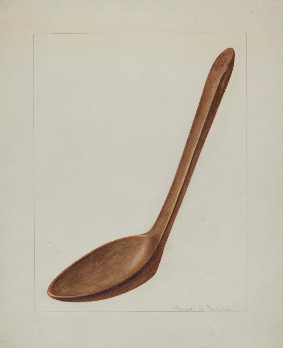 Wooden Spatula by Manuel G. Runyan (American, active c. 1935), 16X12"(A3)Poster Print