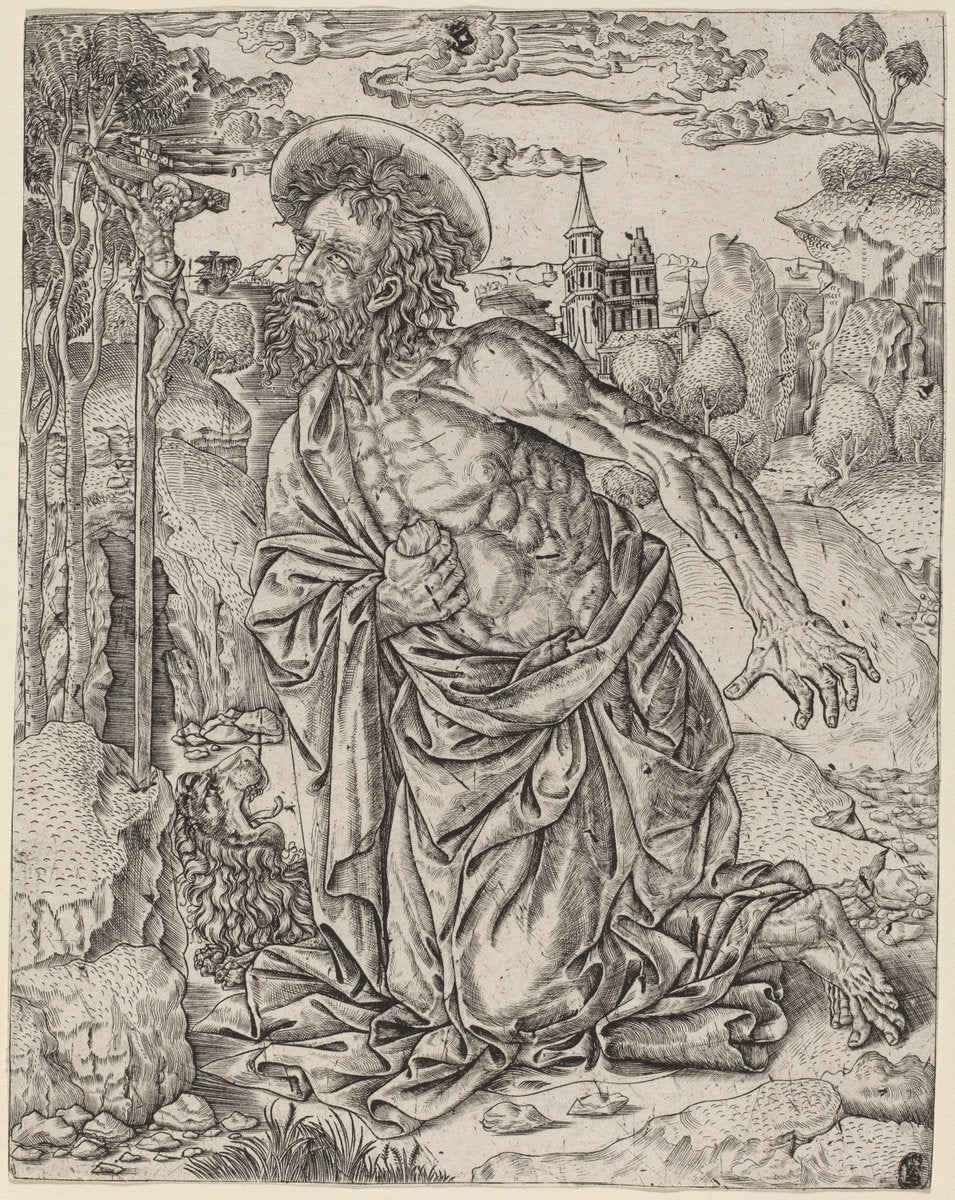 c. 1500/1515 by Italian 16th Century (Saint Jerome in Penitence), 16X12"(A3)Poster Print