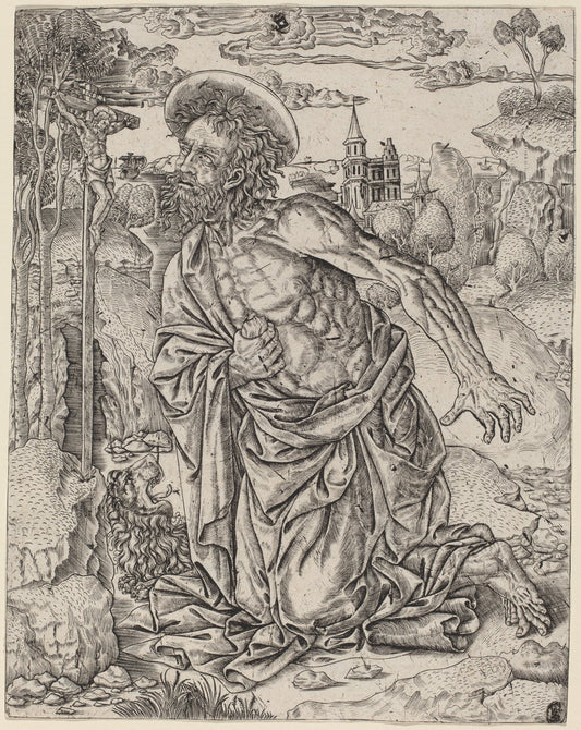 c. 1500/1515 by Italian 16th Century (Saint Jerome in Penitence), 16X12"(A3)Poster Print