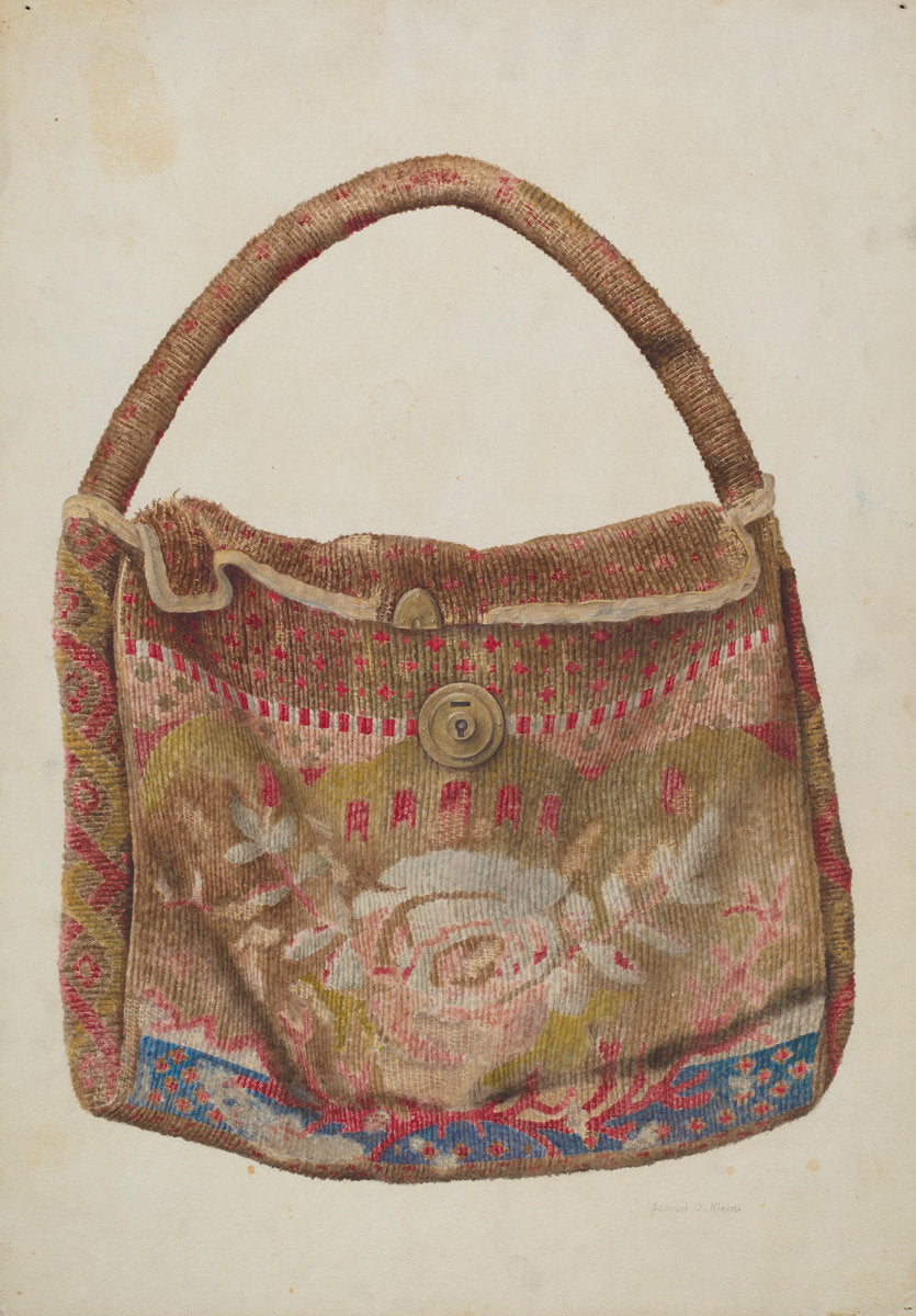 Carpet Bag by Samuel O. Klein (American, active c. 1935), 16X12"(A3)Poster Print