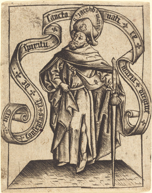 Saint James the Greater by Master of the Berlin Passion (German, active c. 1450/1470), 16X12"(A3)Poster Print