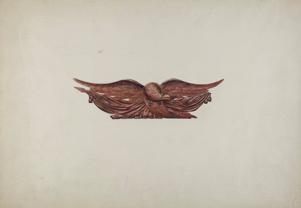 Eagle Stern Piece by Irving I. Smith (American, active c. 1935), 16X12"(A3)Poster Print