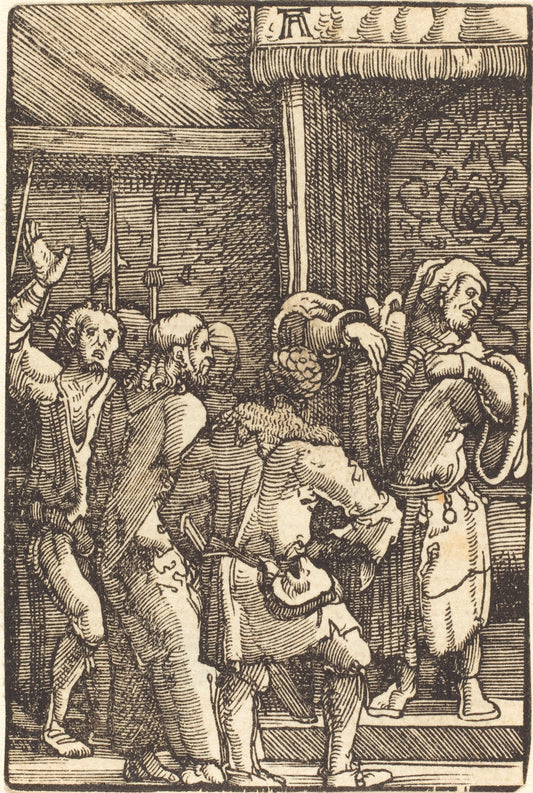 Christ before Caiphas by Albrecht Altdorfer (German, 1480 or before - 1538), 16X12"(A3)Poster Print