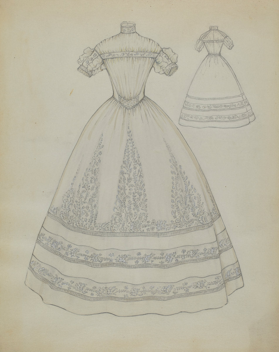 Wedding Dress by Margaret Concha (American, active c. 1935), 16X12"(A3)Poster Print