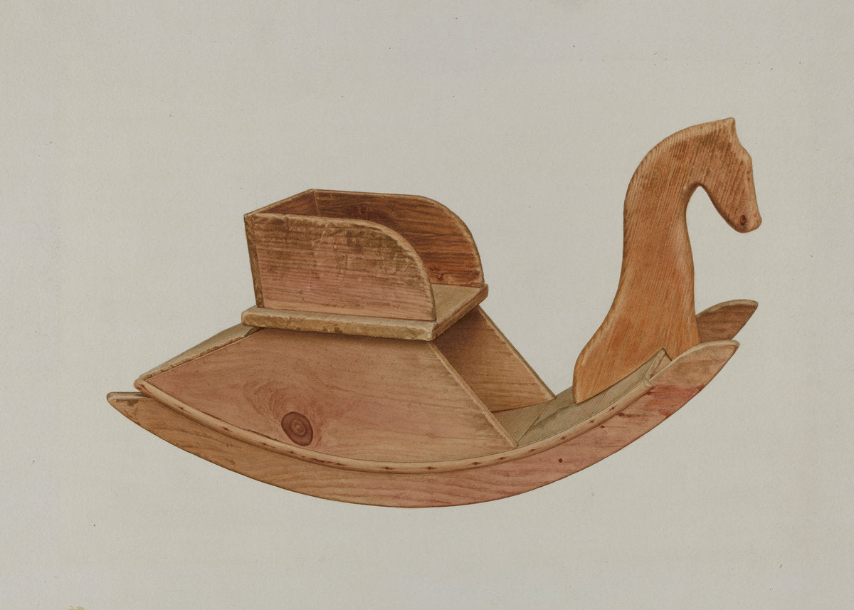 Child's Rocking Chair by Alfred H. Smith (American, active c. 1935), 16X12"(A3)Poster Print
