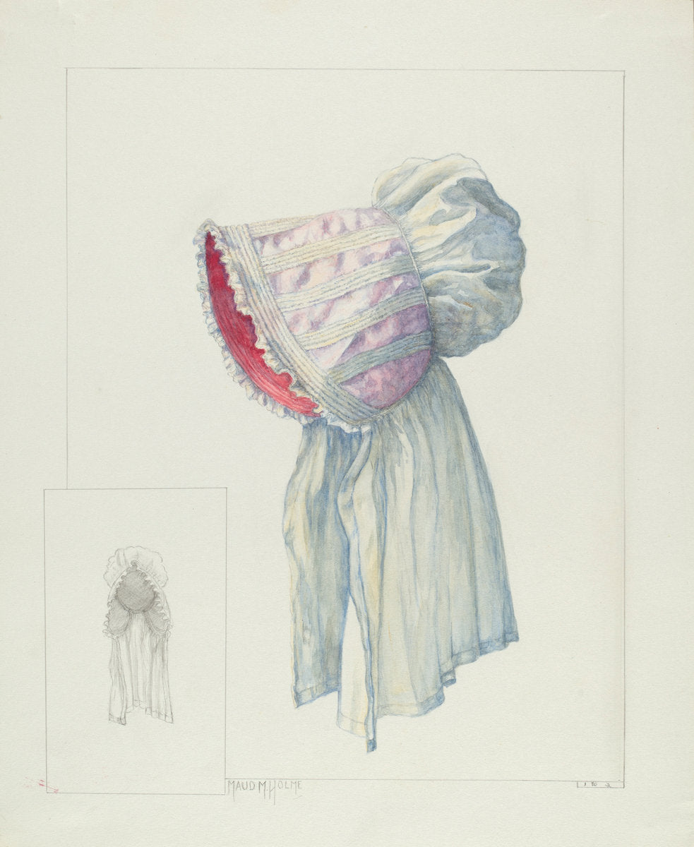 Baby Bonnet by Maud M. Holme (American, active c. 1935), 16X12"(A3)Poster Print
