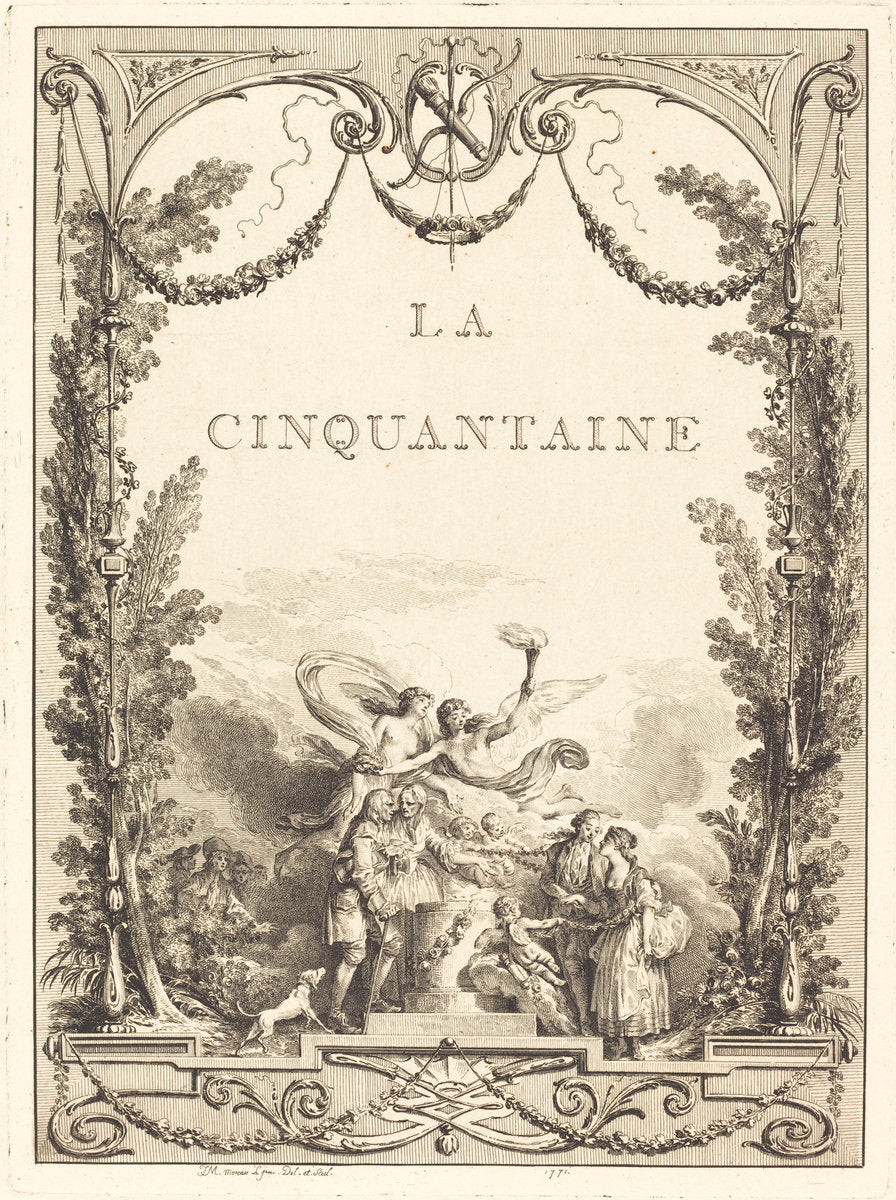 La cinquantaine by Jean-Michel Moreau (French, 1741 - 1814), 16X12"(A3)Poster Print