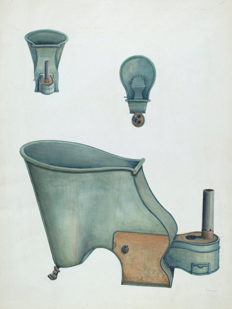 Portable Bath Tub by Al Curry (American, active c. 1935), 16X12"(A3)Poster Print