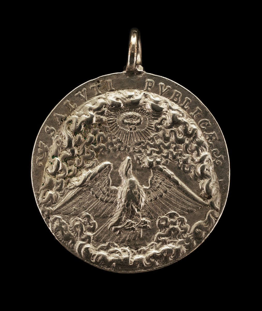Eagle and Radiant Wreath [reverse] by Antonio Abondio (Italian, 1538 - 1591), 16X12"(A3)Poster Print