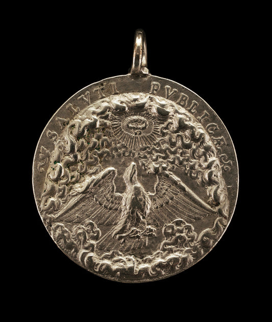 Eagle and Radiant Wreath [reverse] by Antonio Abondio (Italian, 1538 - 1591), 16X12"(A3)Poster Print