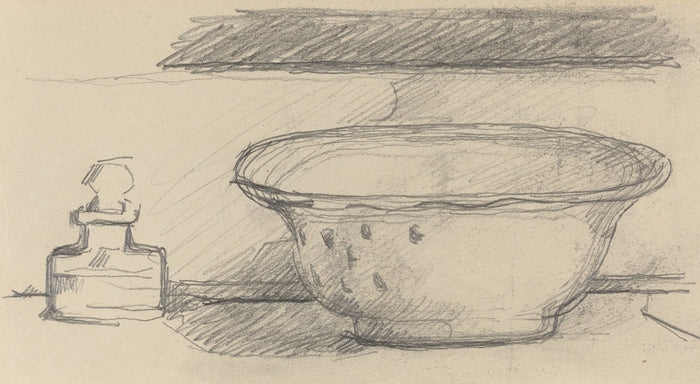 Wash Basin and Scent Bottle [recto] by Paul Cézanne (French, 1839 - 1906), 16X12
