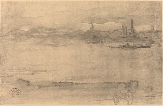 Early Morning by James McNeill Whistler (American, 1834 - 1903), 16X12"(A3)Poster Print