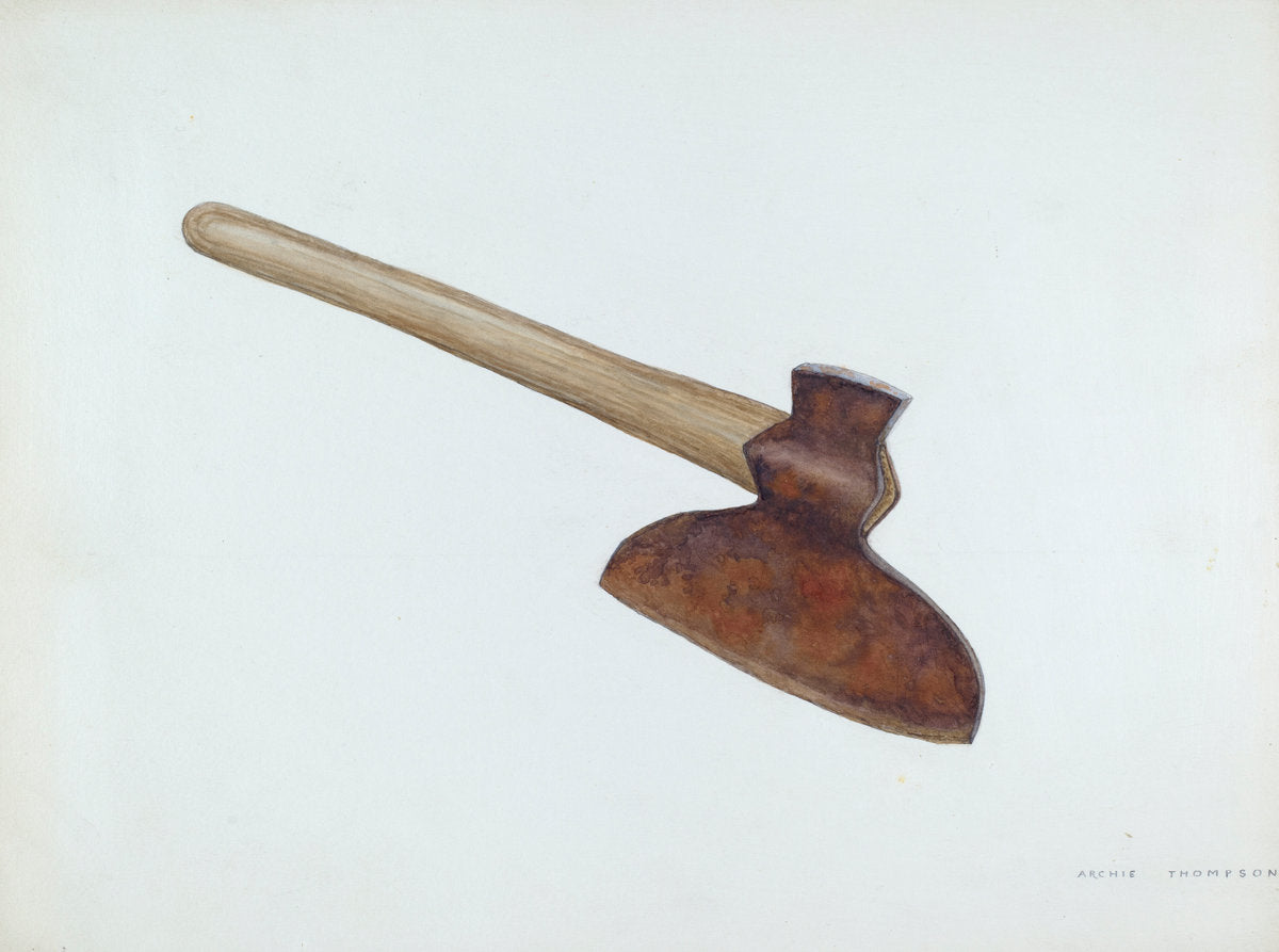 Broad Axe by Archie Thompson (American, active c. 1935), 16X12"(A3)Poster Print