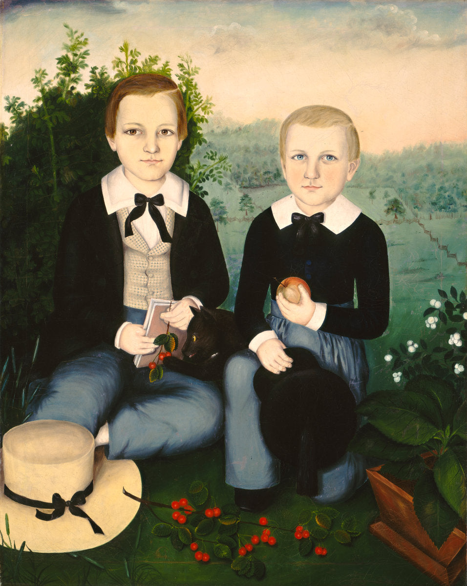 Brothers by Susan C. Waters (American, 1823 - 1900), 16X12"(A3)Poster Print
