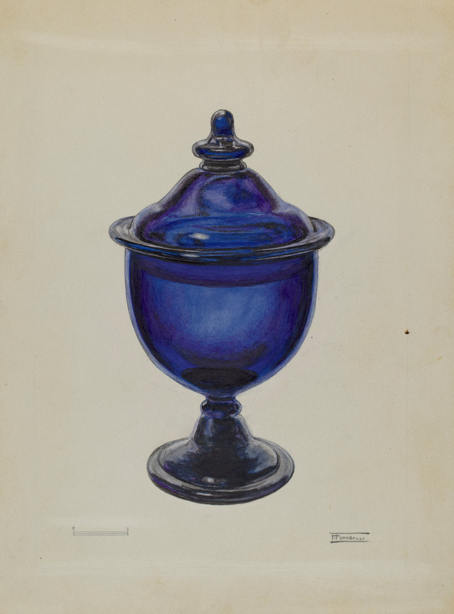 Sugar Bowl with Cover by Frank Fumagalli (American, active c. 1935), 16X12"(A3)Poster Print