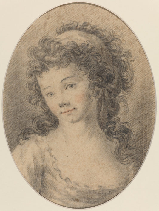 18th century by French 18th Century (Portrait of a Girl), 16X12"(A3)Poster Print