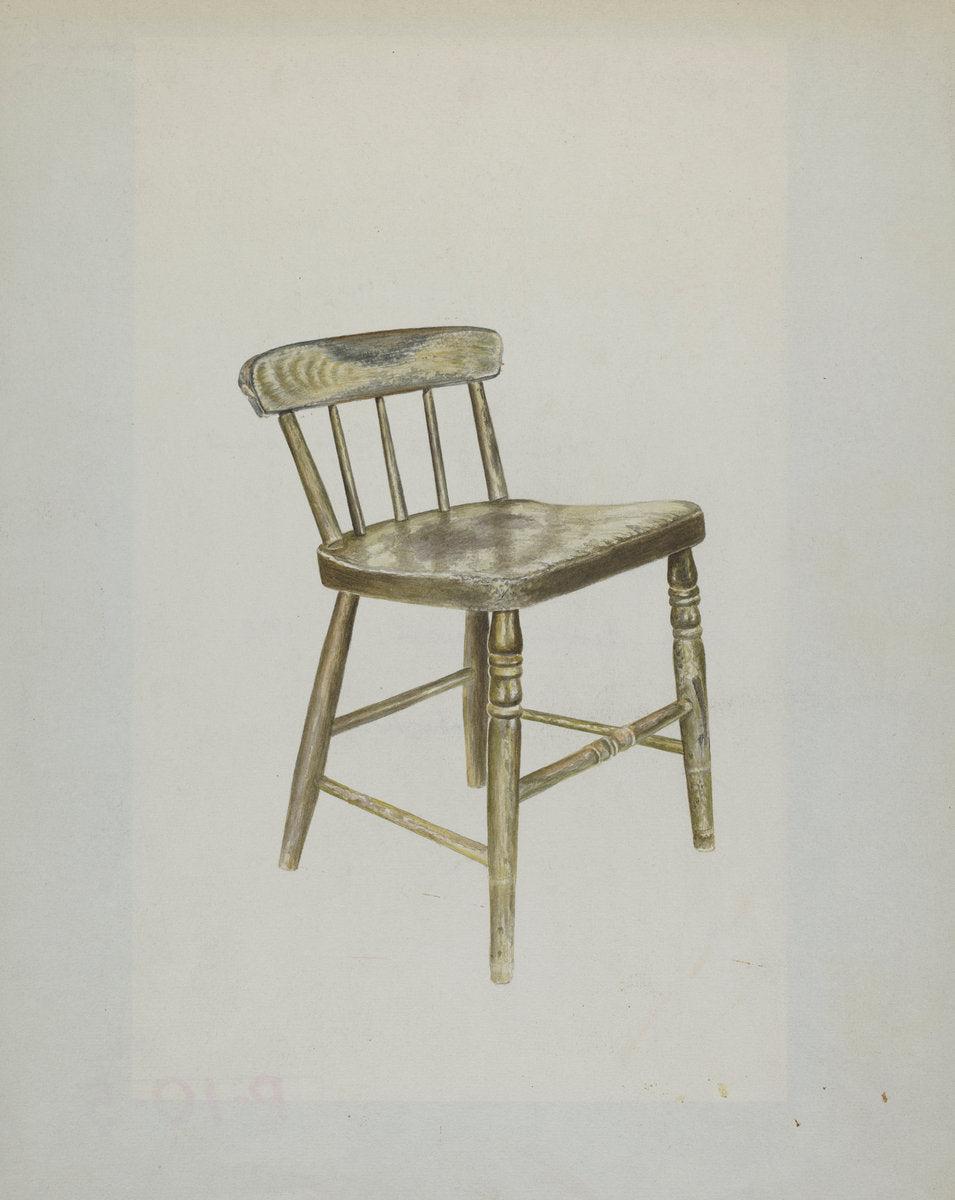 Shaker Dining Chair by John Davis (American, active c. 1935), 16X12"(A3)Poster Print