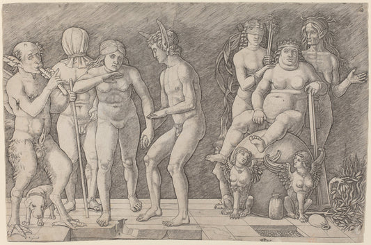 c. 1495/1500 by Workshop of Andrea Mantegna (Virtus Combusta: An Allegory of Virtue), 16X12"(A3)Poster Print