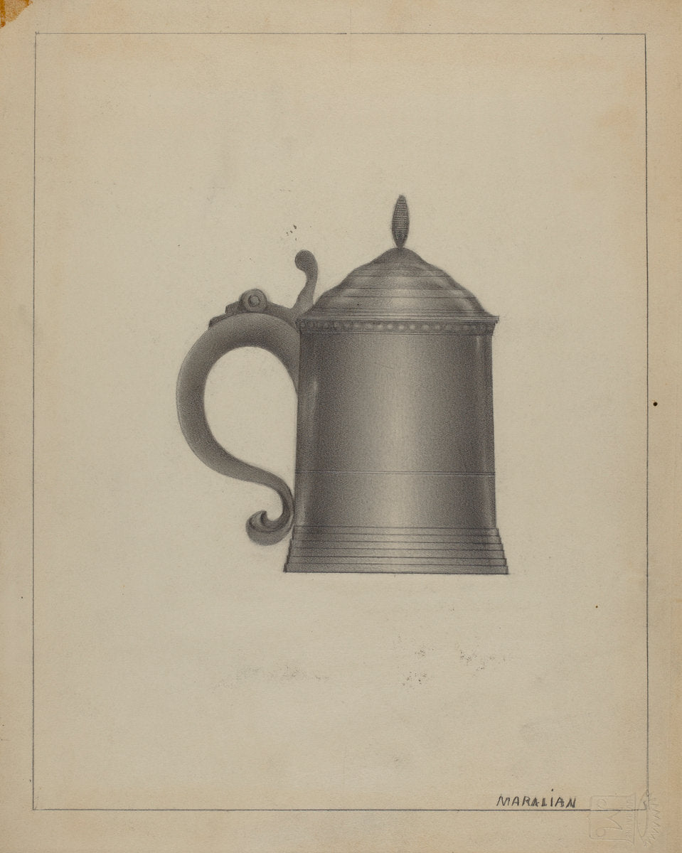 Pewter Tankard by Arsen Maralian (American, active c. 1935), 16X12"(A3)Poster Print
