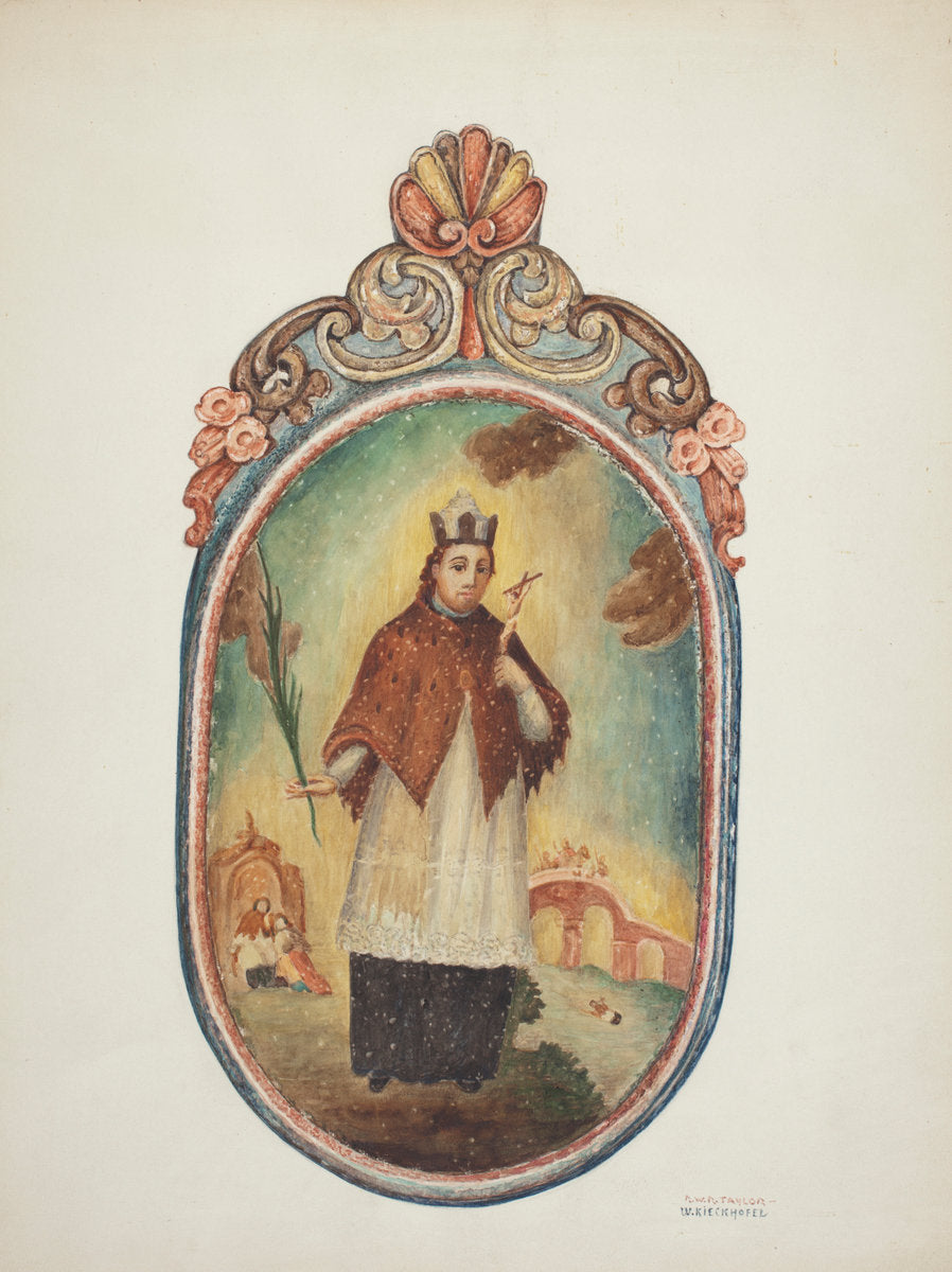 Sant de Retablo by Robert W.R. Taylor and William Kieckhofel (American, active c. 1935), 16X12"(A3)Poster Print
