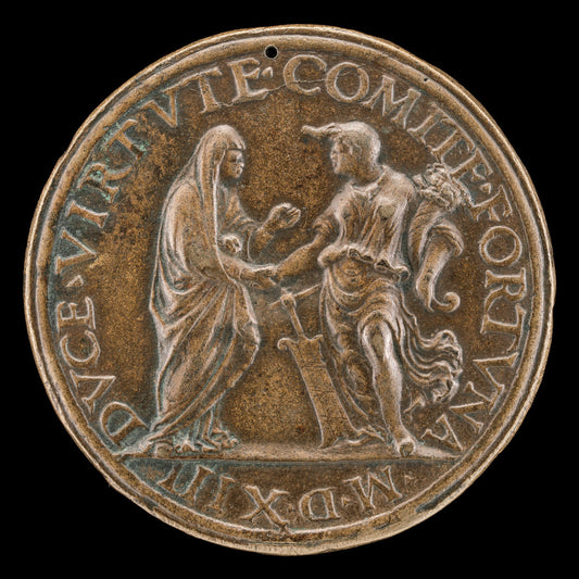 1513 by Style of Vittore Gambello (Virtue and Fortune [reverse]), 16X12"(A3)Poster Print