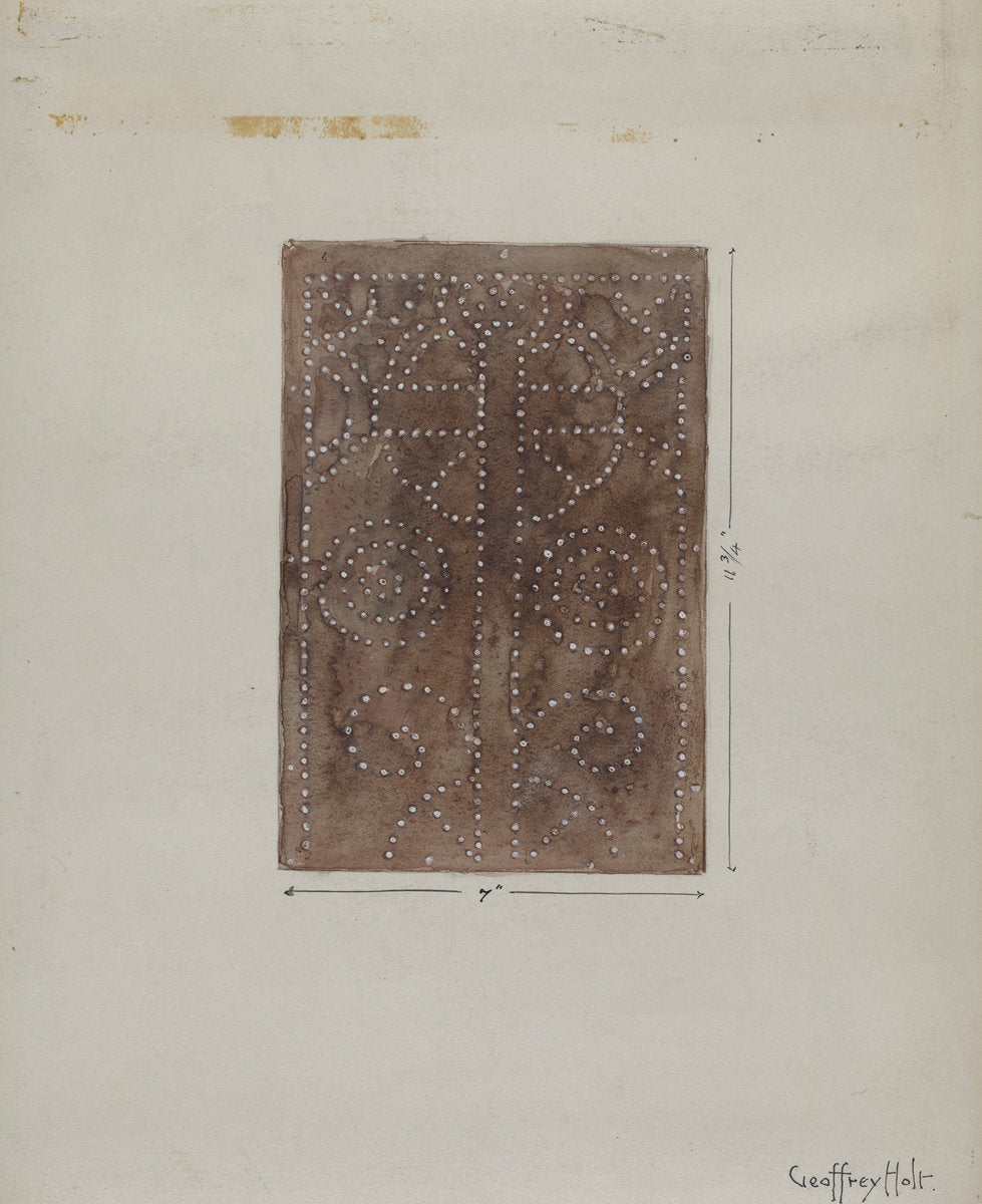 Pierced Metal Screen Inside Confessional by Geoffrey Holt (American, active c. 1935), 16X12"(A3)Poster Print