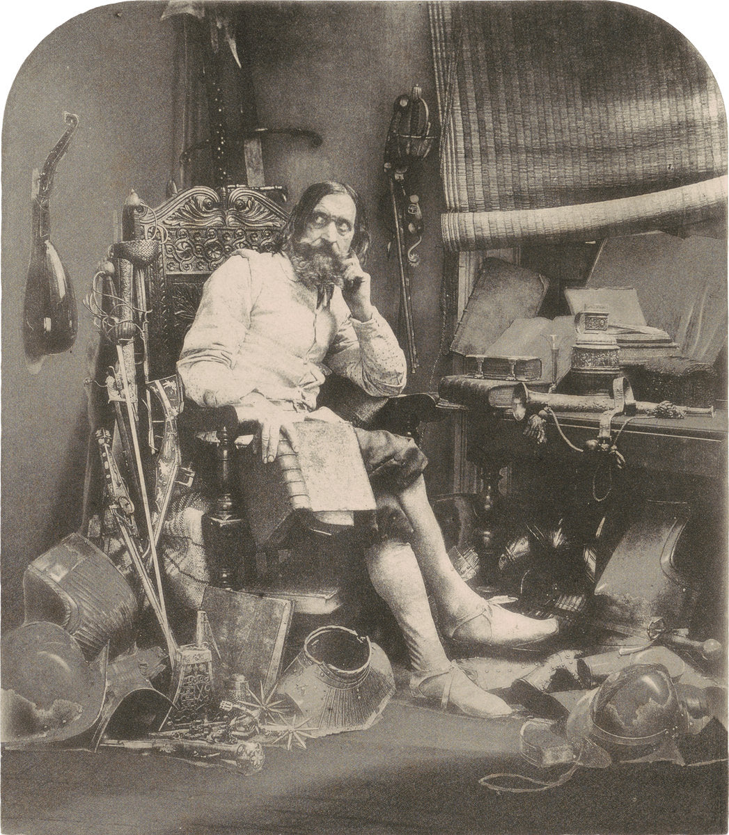 Don Quixote in his Study by William Lake Price, Photo-Galvano-Graphic Company (British, c. 1810 - c. 1896), 16X12"(A3)Poster Print