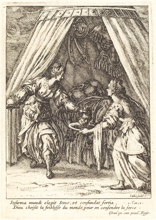 Judith with the Head of Holofernes by Jacques Callot (French, 1592 - 1635), 16X12"(A3)Poster Print