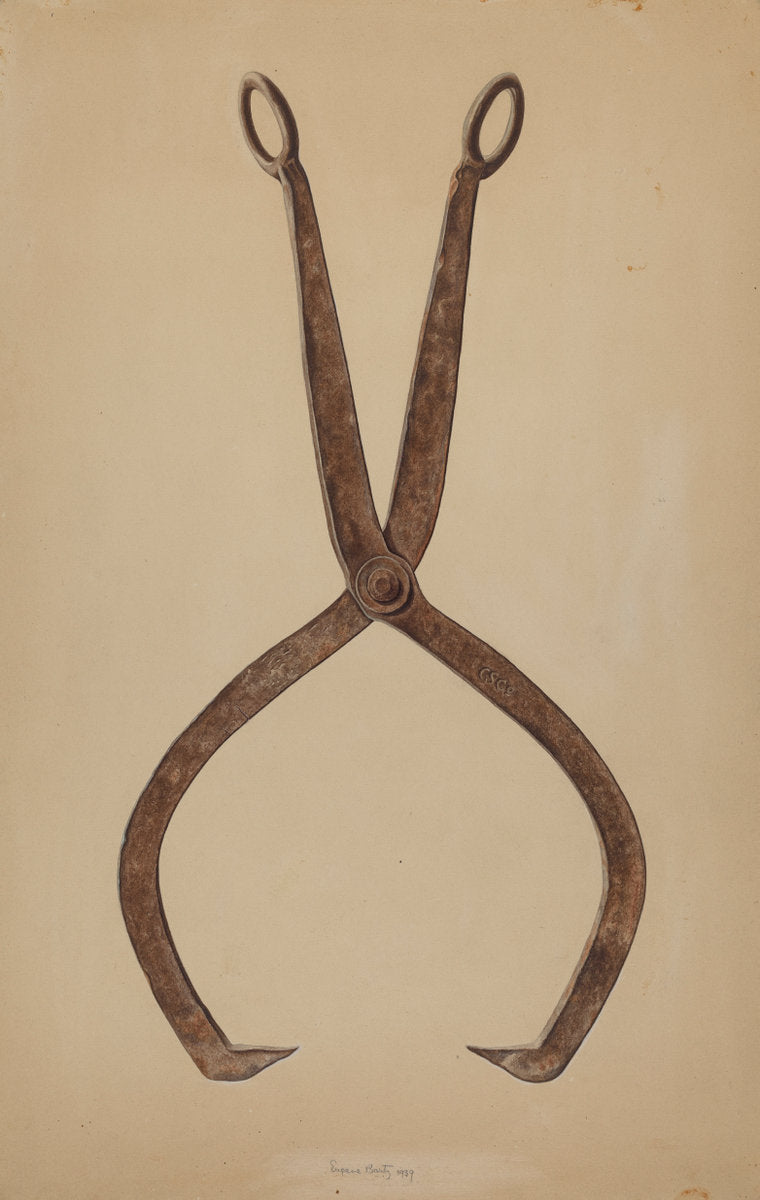 Ice Tongs by Eugene Bartz (American, active c. 1935), 16X12"(A3)Poster Print