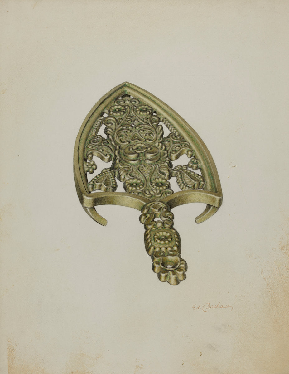 Brass Trivet by Edward Bashaw (American, active c. 1935), 16X12"(A3)Poster Print