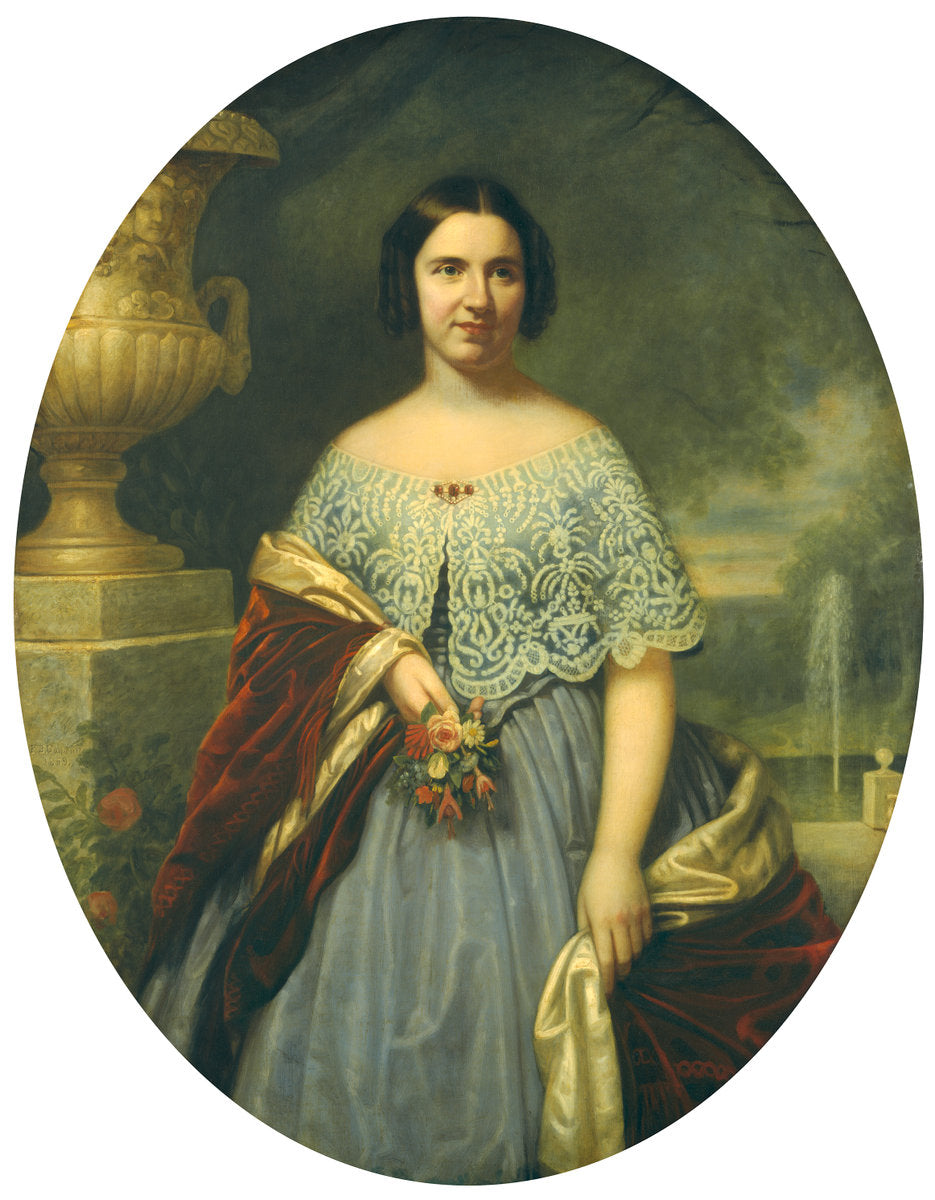 Lucy Tappan Bowen (Mrs. Henry C. Bowen) by Francis Bicknell Carpenter (American, 1830 - 1900), 16X12"(A3)Poster Print