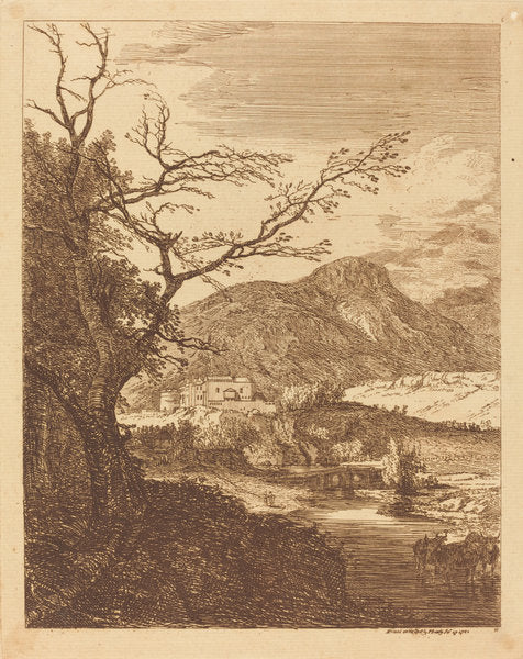 Capriccio with Edinburgh Castle and Arthur's Seat by Paul Sandby (British, 1731 - 1809), 16X12"(A3)Poster Print