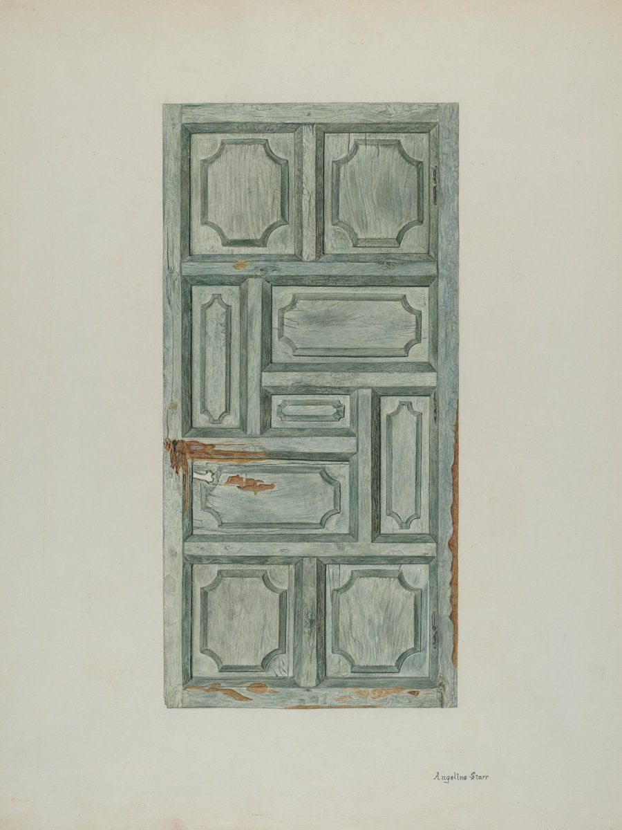 Panel Door by Angeline Starr (American, active c. 1935), 16X12"(A3)Poster Print