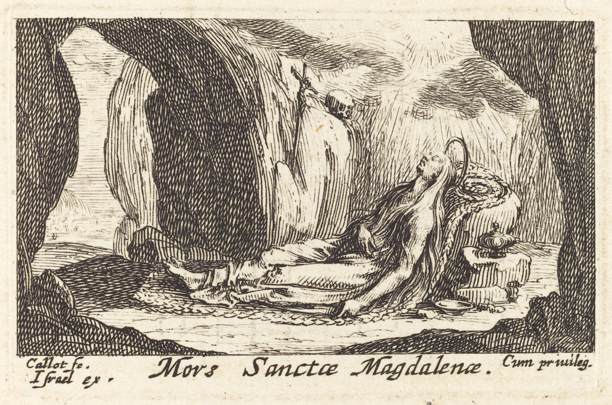 Death of the Magdalene by Jacques Callot (French, 1592 - 1635), 16X12"(A3)Poster Print