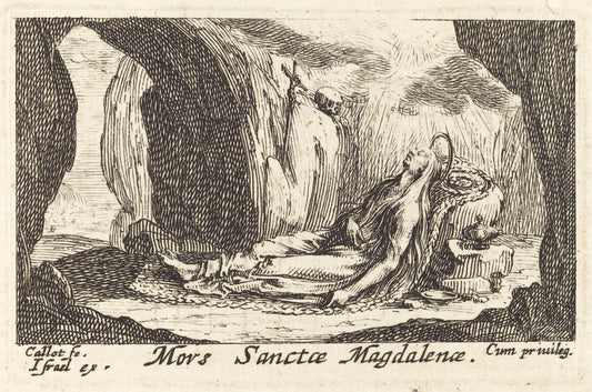 Death of the Magdalene by Jacques Callot (French, 1592 - 1635), 16X12"(A3)Poster Print