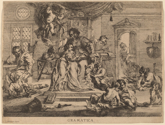 Grammatica by Cornelis Schut I (Flemish, 1597 - 1655), 16X12"(A3)Poster Print