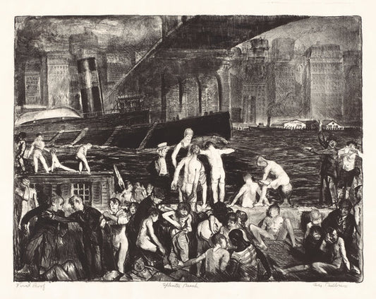 Splinter Beach by George Bellows (American, 1882 - 1925), 16X12"(A3)Poster Print