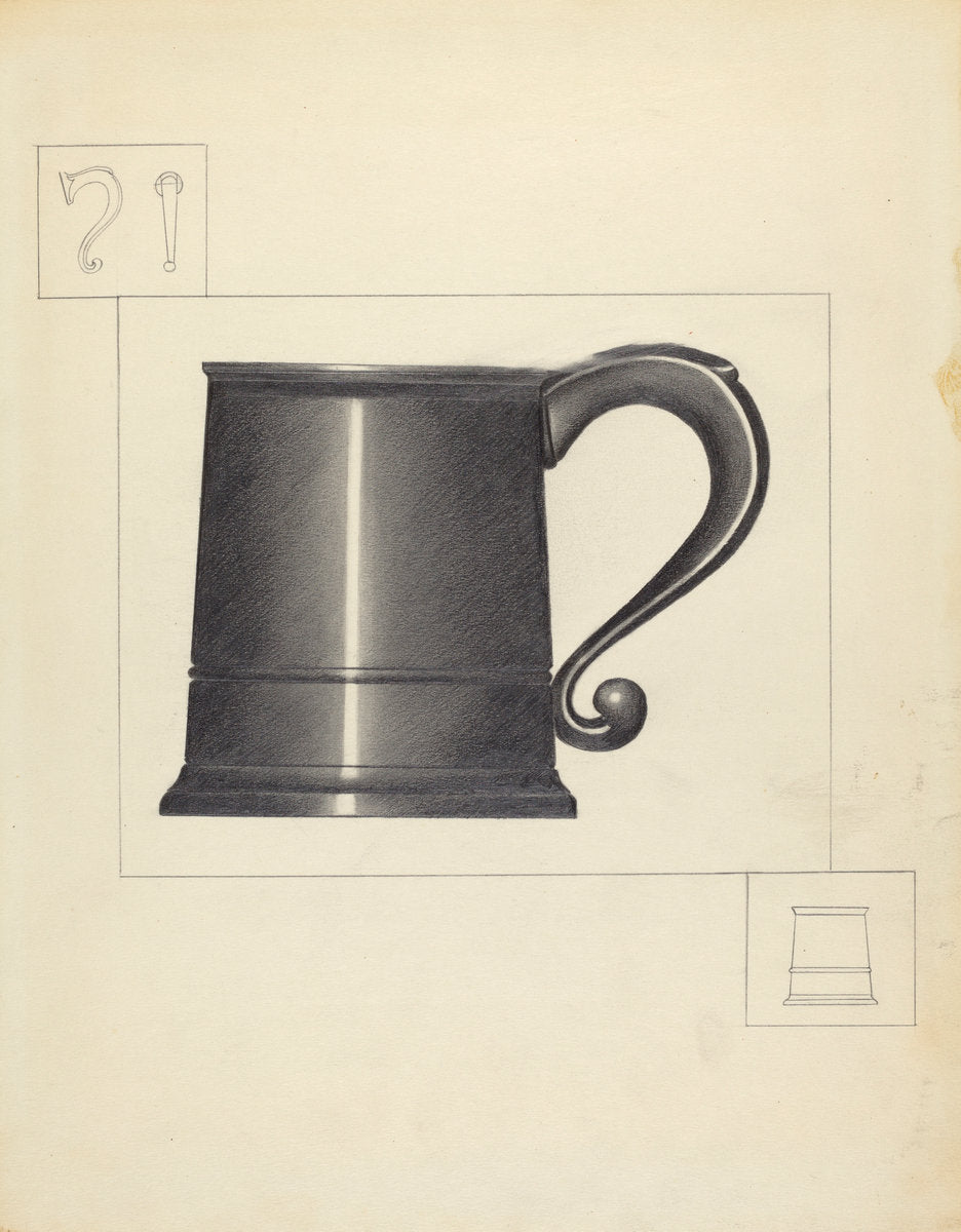 Pewter Mug by Charlotte Winter (American, active c. 1935), 16X12"(A3)Poster Print