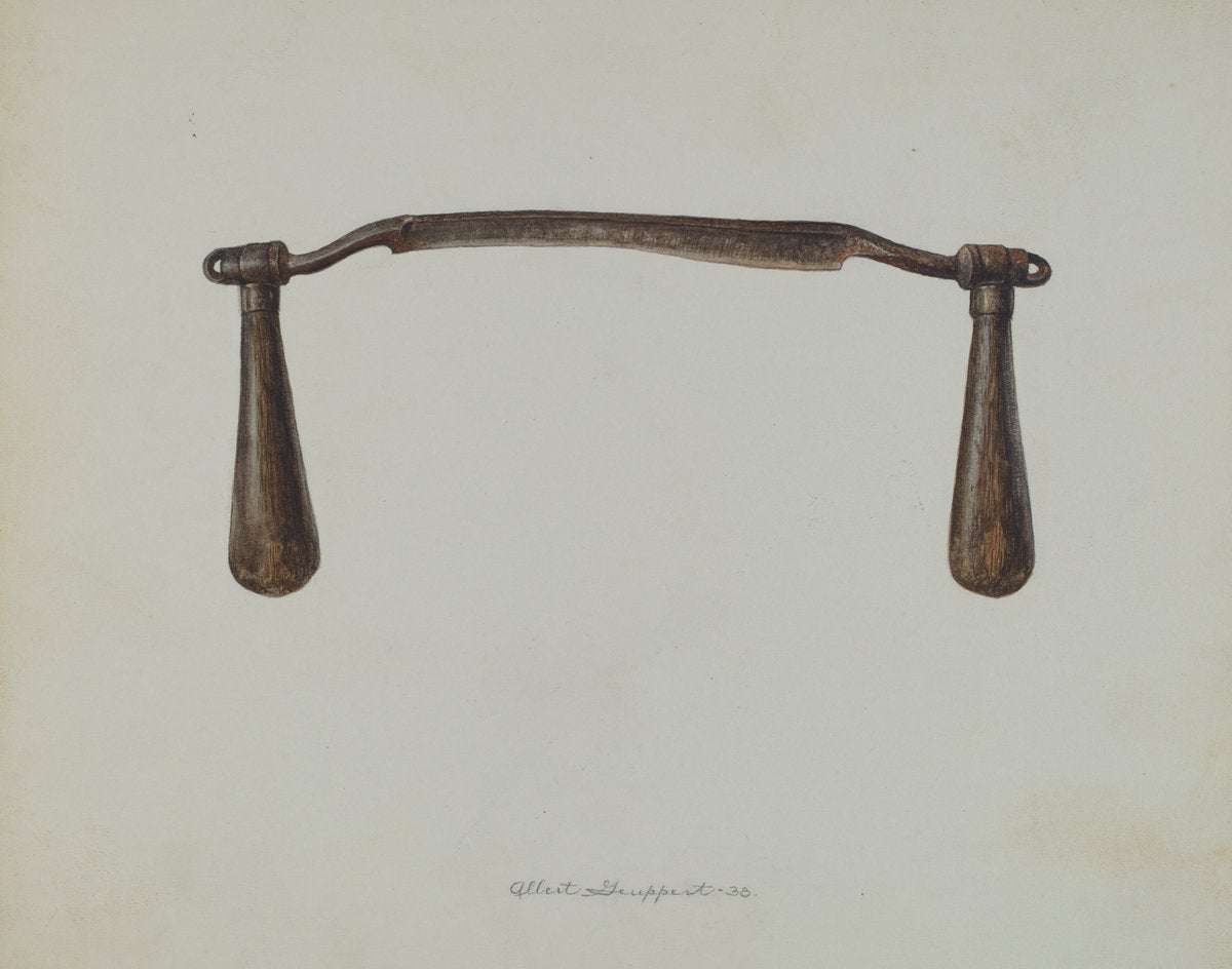 Adjustable Drawshave by Albert Geuppert (American, active c. 1935), 16X12"(A3)Poster Print