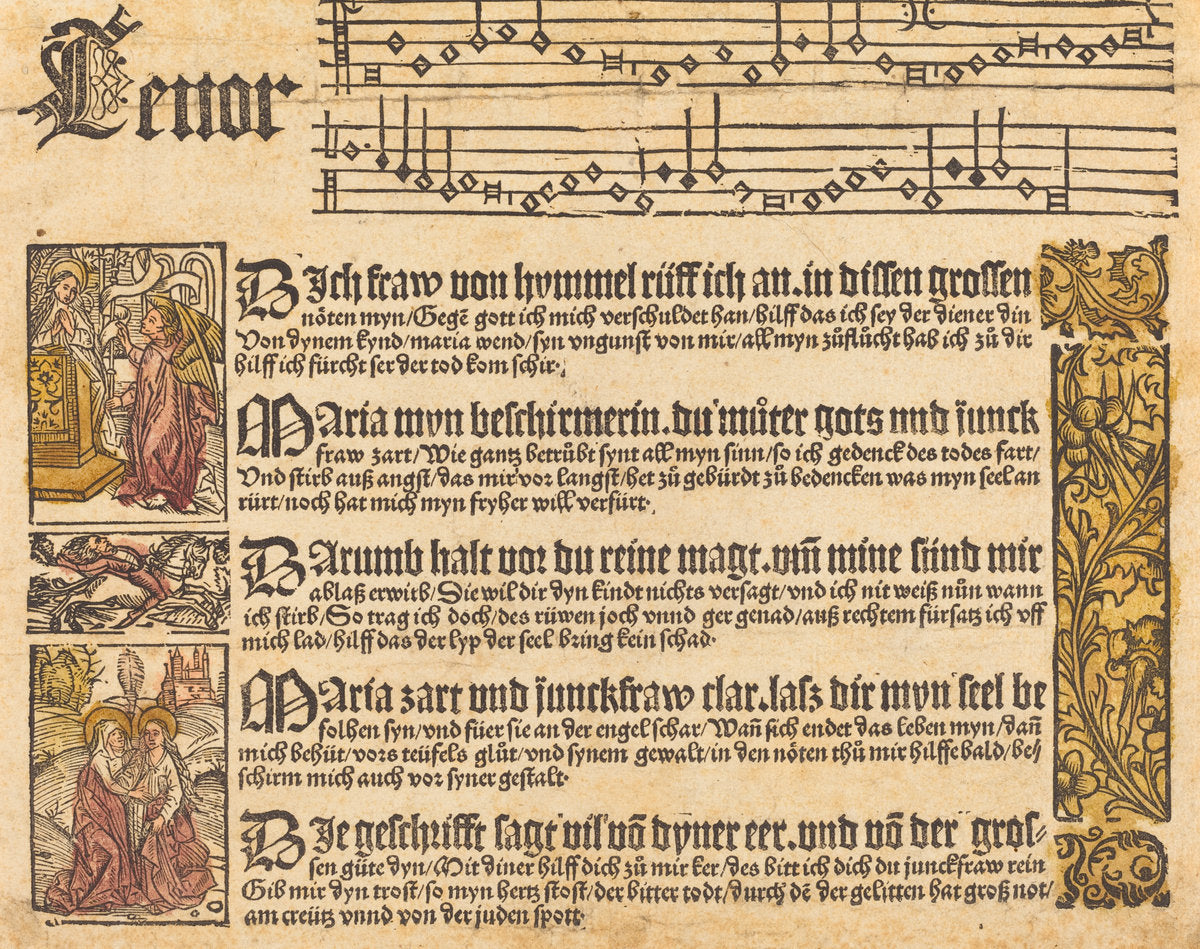 c. 1500 by German 15th Century (Song to the Virgin), 16X12"(A3)Poster Print