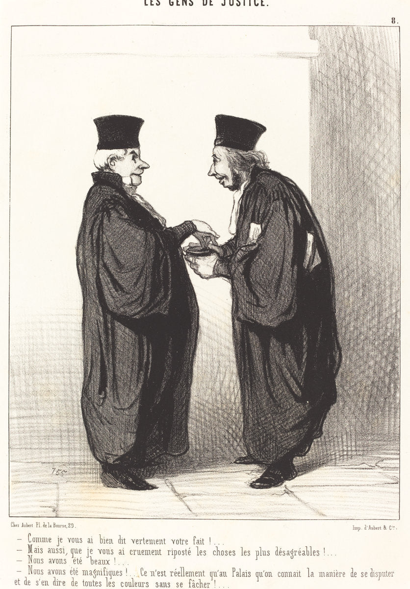 Comme je vous ai dit vertement votre fait! by Honoré Daumier (French, 1808 - 1879), 16X12"(A3)Poster Print