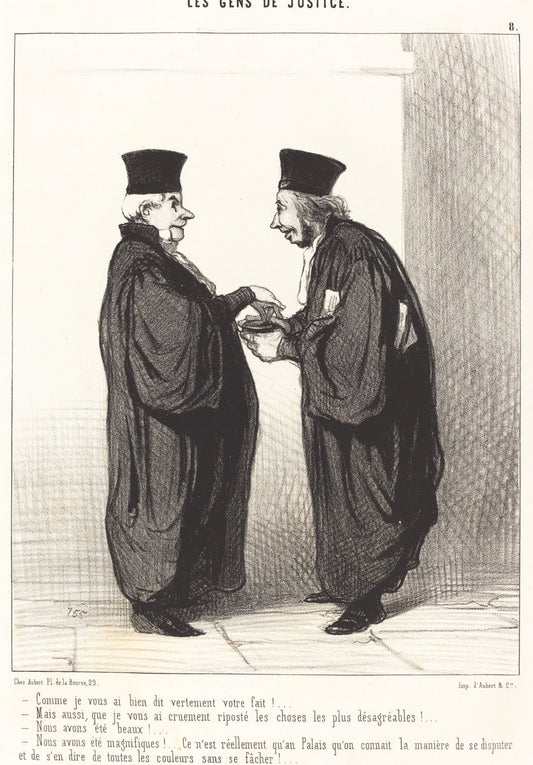 Comme je vous ai dit vertement votre fait! by Honoré Daumier (French, 1808 - 1879), 16X12"(A3)Poster Print