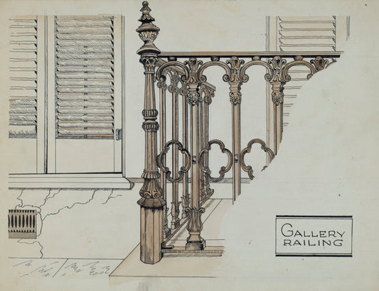 Cast Iron Gallery Rail by Ray Price (American, active c. 1935), 16X12"(A3)Poster Print