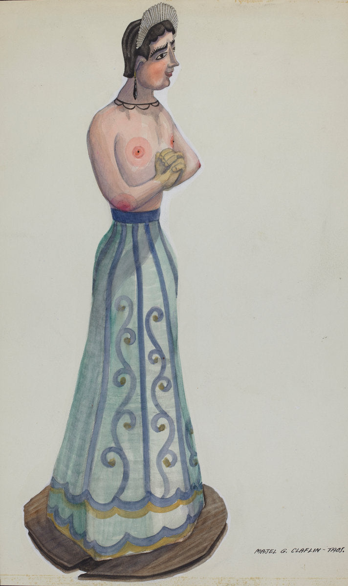 Santa (One of Eight Virgins) Side View by Majel G. Claflin (American, active c. 1935), 16X12"(A3)Poster Print
